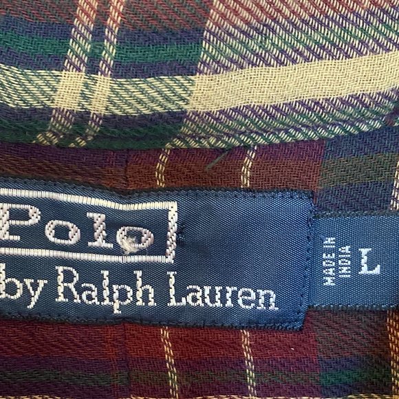 Polo Ralph Lauren Brushed Flannel Shirt, Men's Large - Picture 8 of 9
